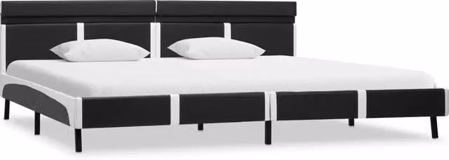 Letto matrimoniale | Letto per adulti | Giroletto con LED Grigio in Similpelle 180x200 cm