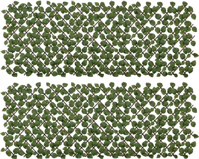 Siepe artificiale di Pothos Outsunny verde in seta e plastica PE, L 200 cm x H 100 cm