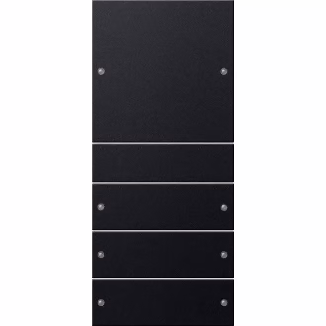 Set di pulsanti a bilanciere Gira 4f (1+3) Sistema 55 Nero (laccato) 2184005