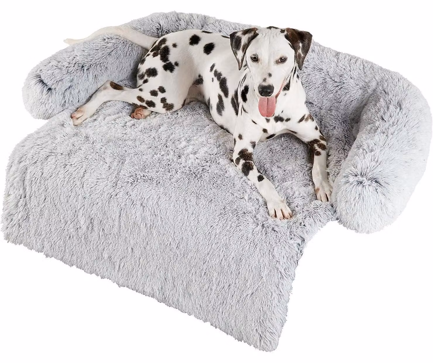 Cuccia per cani 90x85x13 cm, grigio chiaro, lavabile, antiscivolo, cesta in peluche per cani di grossa taglia