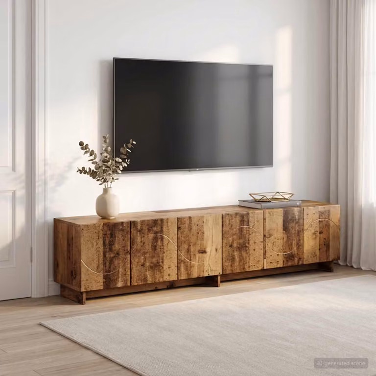 vidaXL Supporto TV moderno in legno marrone L: 179.5 cm, P: 34.5 cm, H: 40 cm