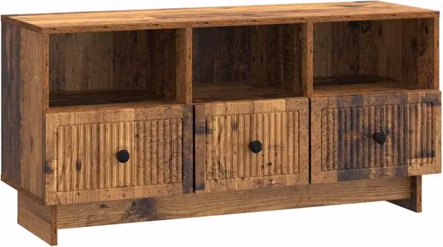 Mobile TV-Credenza Design In in legno antico marrone per soggiorno L: 102 cm, P: 34,5 cm, H: 50 cm – 1