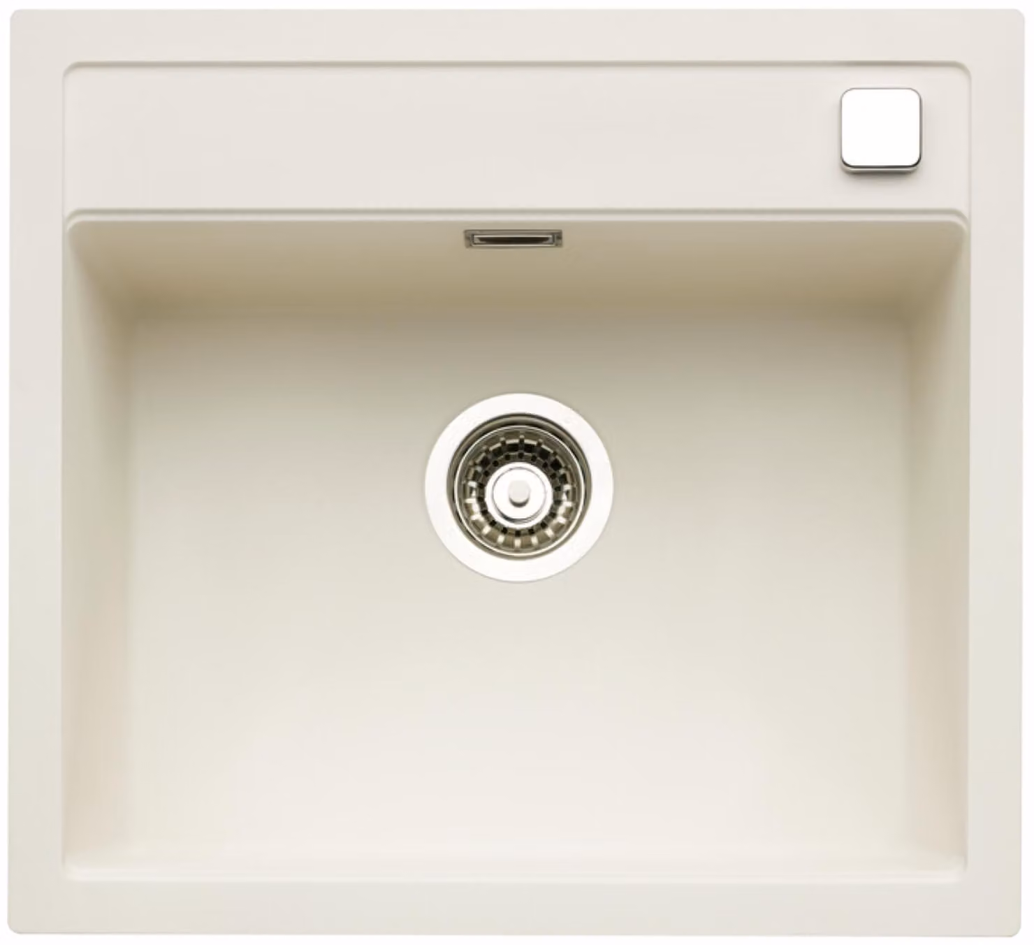 Lavello NABER ANGOLA 56 in MAGNOLIA con miscelatore girevole cromato / Lavello da appoggio / Monovasca / Larghezza mobile 60 cm