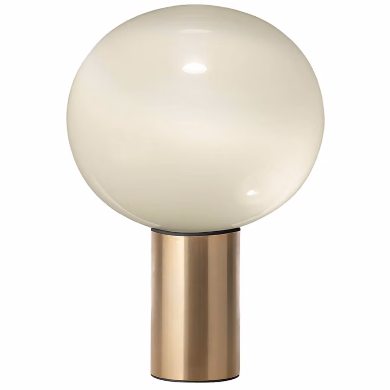 Artemide Lampada da tavolo Laguna 37, dimmerabile, Ottone / Oro, Soggiorno / Sala da pranzo, Vetro, Design, Lampada da tavolo