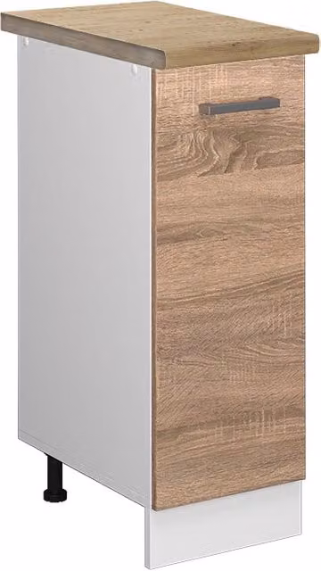 Armadio dispensa da cucina Vicco R-Line Sonoma e Bianco con ante a battente e ripiani interni, L: 30 cm, P: 30 cm, H: 81,6 cm