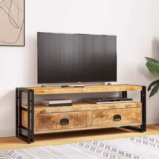 Mobile Porta TV-Mobile per TV-Credenza TV 120x35x45 cm Legno Massello di Mango 692440