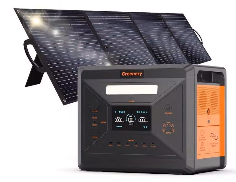 Centralina portatile – Generatore solare – Batteria per campeggio – 2304 Wh – 4 prese – 4800 W di potenza massima