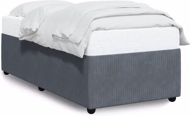 Letto singolo | Letto per adulti | Giroletto senza Materasso Grigio Scuro 80x200 cm Velluto