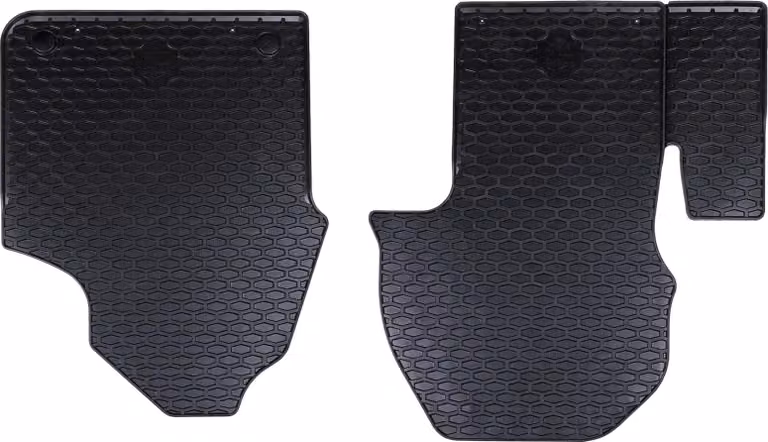 Tappetino per Auto 2 pcs Nero Gomma