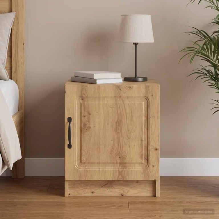 vidaXL Armadio da Notte Moderno in Rovere, L 43 cm x P 34,5 cm x H 47 cm