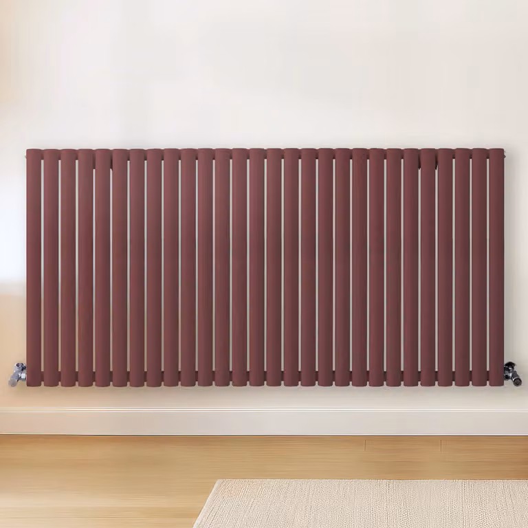 Radiatore di Design Orizzontale Rosso (Booth Rosso) - 800mm x 1652mm - Pannello Doppio  - Revive