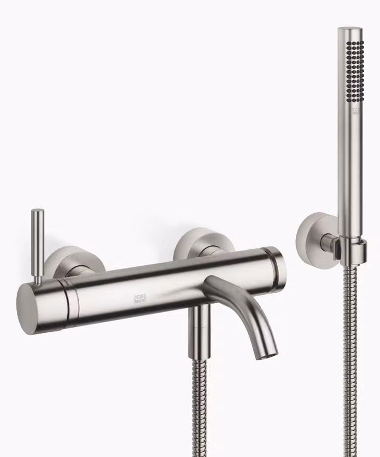 Dornbracht META Mitigeur monocommandé pour bain, pour montage mural, avec flexible de douche, saillie 202mm, 33233660-06, 33233660-06