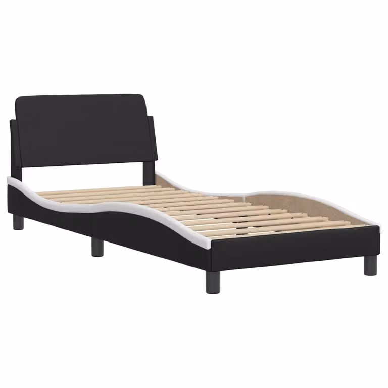 Giroletto Dover Nero e Bianco 90x190 cm in Pelle finta