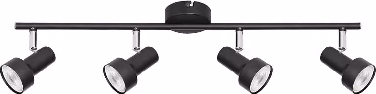 Striscia luminosa nera GU10 4x50W Konrad 5325 Rabalux