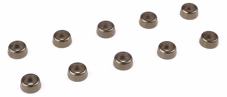 G-Force, rondella in alluminio per viti della testa del cilindro M2, diametro esterno (AD) 6 mm, colore gun metal, confezione da 10 pezzi / GF-0406-013