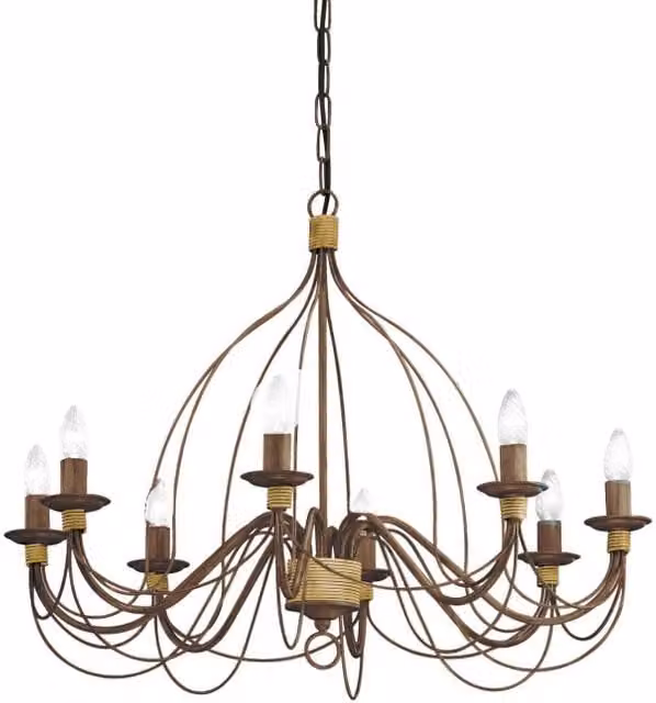 Lampada A Sospensione Corte Sp8 Ruggine Ideal-Lux
