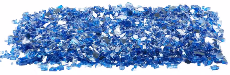 SucceBuy Vetro per caminetti, 4,5 kg di pietre di vetro resistenti al calore, perle di vetro riflettenti da 6,35 mm per caminetti, vetro per caminetti, cristalli per caminetti, perle per caminetti, adatte per caminetti in blu cobalto