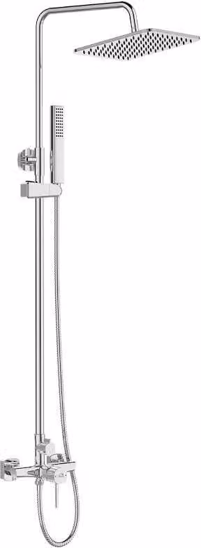 Colonna doccia di design con miscelatore cromato