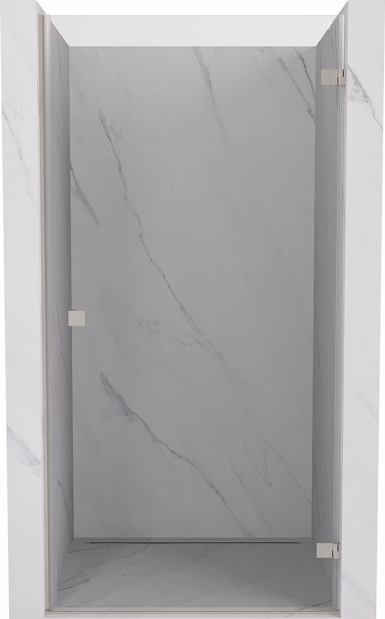 Mexen Lunar-B porta doccia a battente destra 90 cm, trasparente, nichel spazzolato - 832-090-000-97-00-P