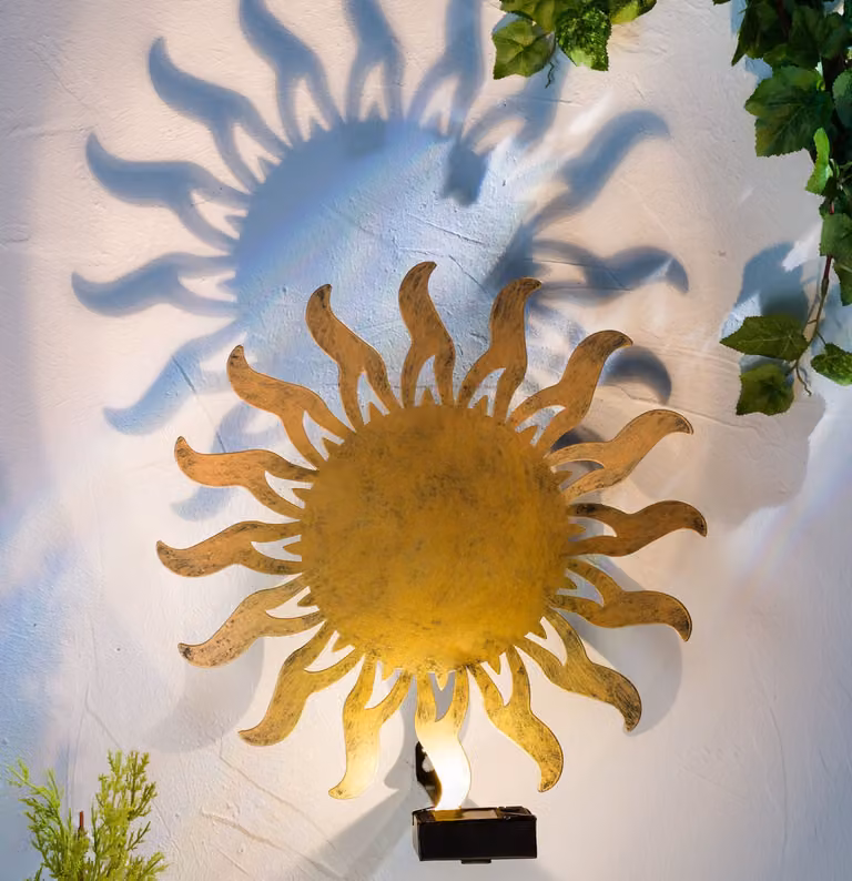 Applique solare sole - Decorazione murale Ø 30 cm
