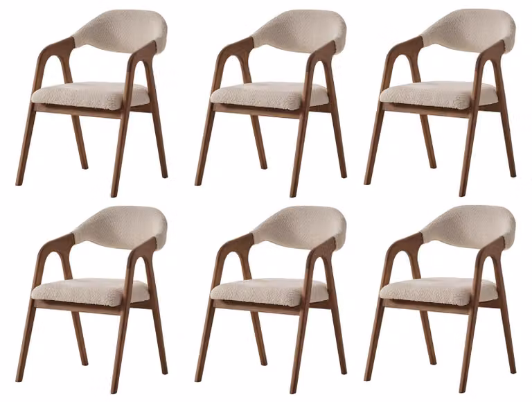 Stilvolle Esszimmerstühle Designer x6 Polsterstühle Küchenstühle