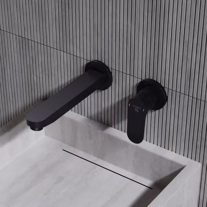 Miscelatore monocomando da parete per lavabo, serie Steinberg 343, con rivestimento colorato
