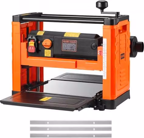 Pialla a Spessore da Banco VEVOR Arancione con Tre Lame e Due Velocità, Motore da 2000 W, 23500 Giri/min, Larghezza: 33 cm