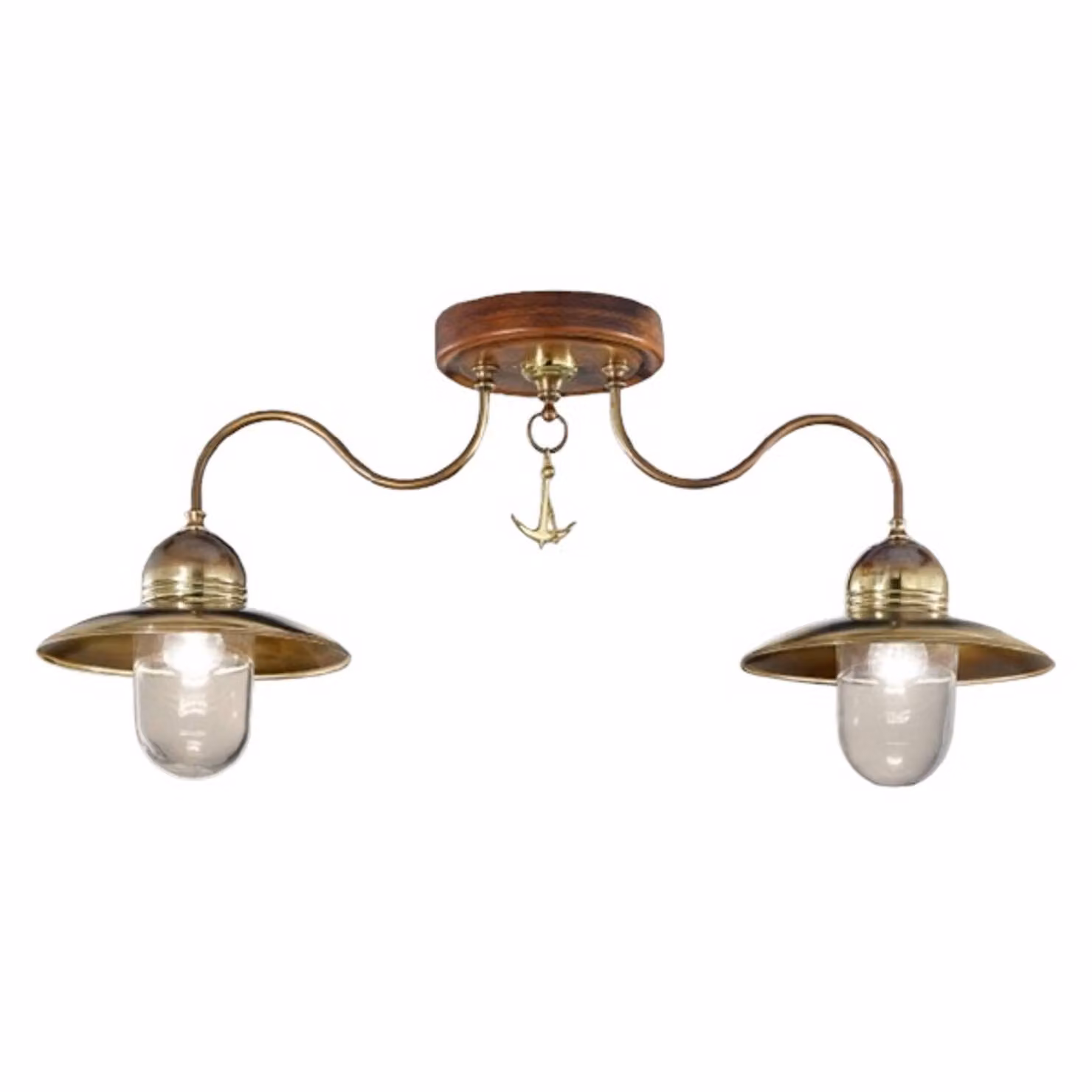 Cremasco Plafoniera soffitto FARO, dimmerabile, Bronzo / Ottone antico, Soggiorno / Sala da pranzo, Ottone, Marittimo, Plafoniera