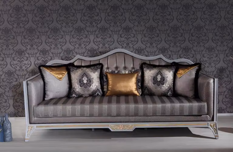 Sofa 3 Sitzer Couchen Sofas Dreisitzer Textil Luxus Couch Polster Barock