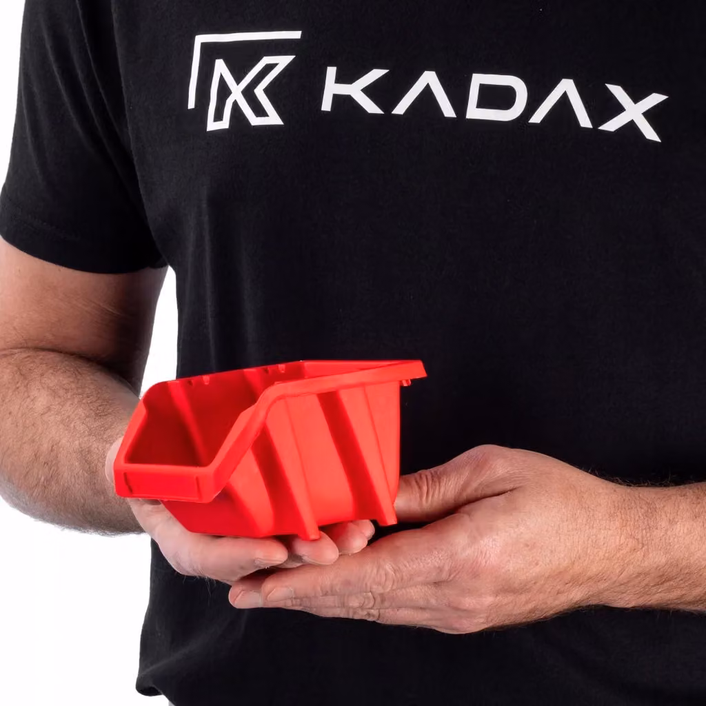 Vassoio organizer in plastica KADAX rosso L: 11,8 cm, P: 9,8 cm, H: 7,0 cm – 2