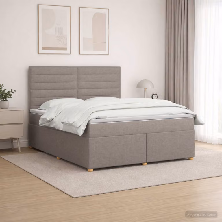 Letto box spring ibrido vidaXL con materasso a molle insacchettate e base contenitore, L/P: 140 x 200 cm
