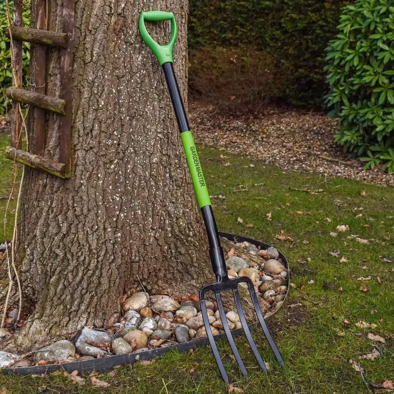 Forcella da giardino Acciaio al carbonio resistente, con manico ergonomico, strumento per la lavorazione del terreno