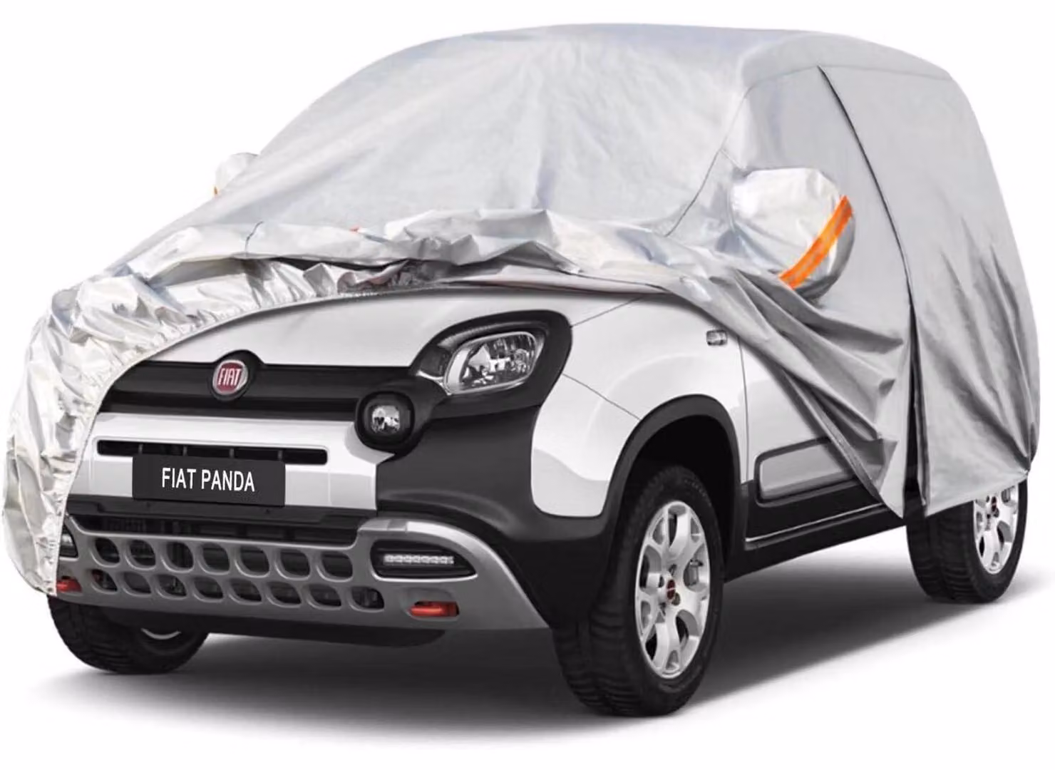 Copertura per auto, impermeabile e traspirante, per Fiat Panda (2011-2025), colore argento