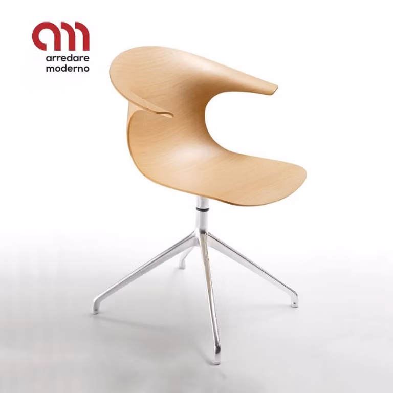 Sedia Loop 3D Wood 4 Star Aluminium Base Infiniti Design