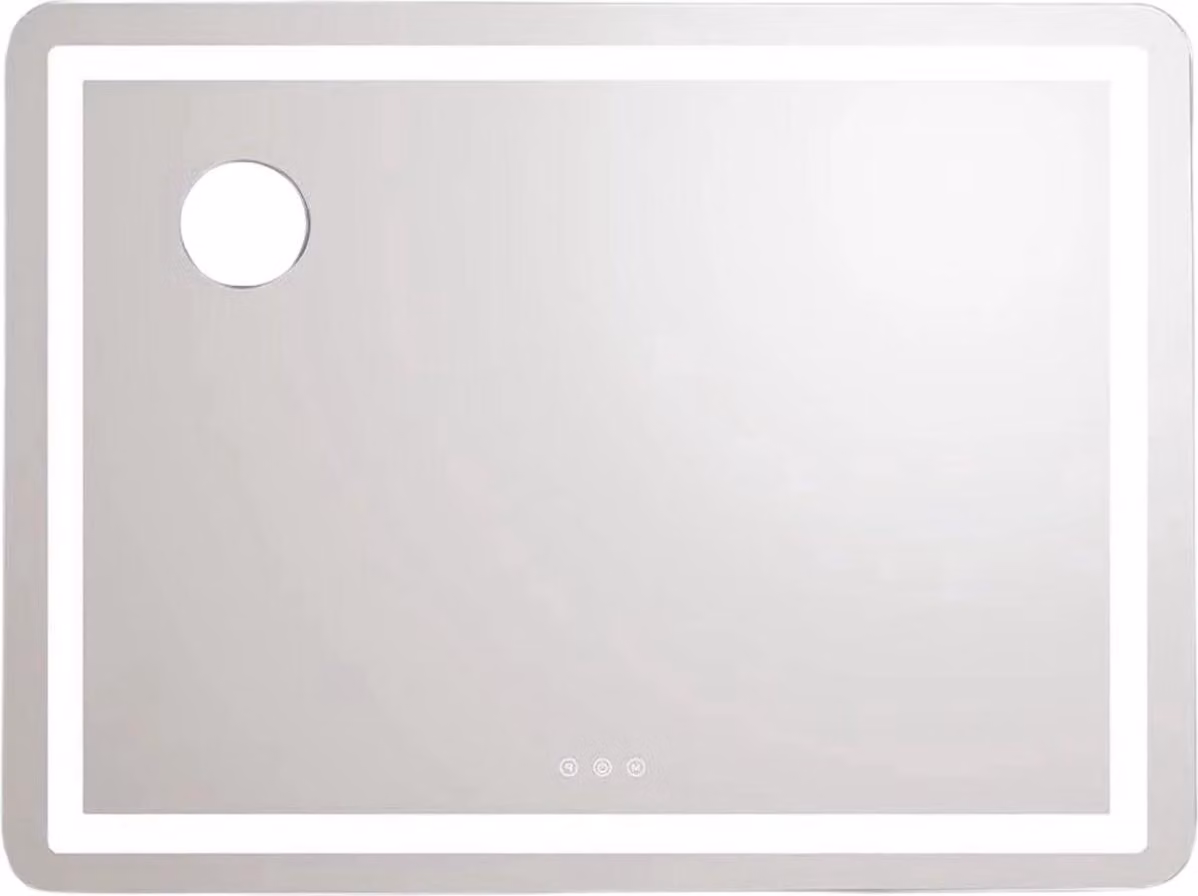 Grande specchio da trucco Tavien - Specchio Hollywood per toletta - 80 x 60 cm - Illuminazione LED con smart touch - 3 modalità di colore dimmerabili - USB e Type-C - Bianco