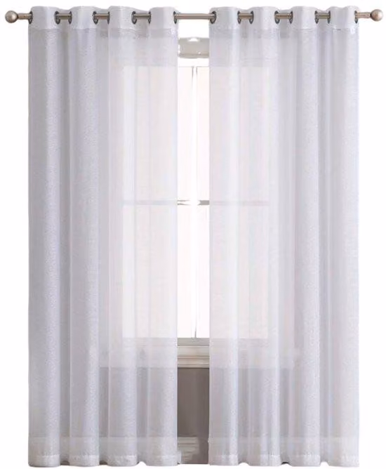 Tende a pacchetto - Tende a pannello - Tende leggere - 160 x 134 cm - Bianco - Set da 2 pezzi