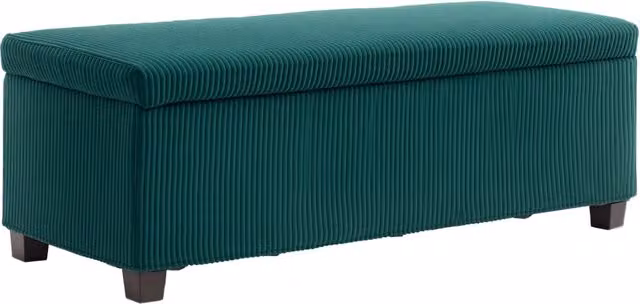 Panca contenitore in velluto verde XYLO L: 112 cm, P: 42 cm, H: 40 cm