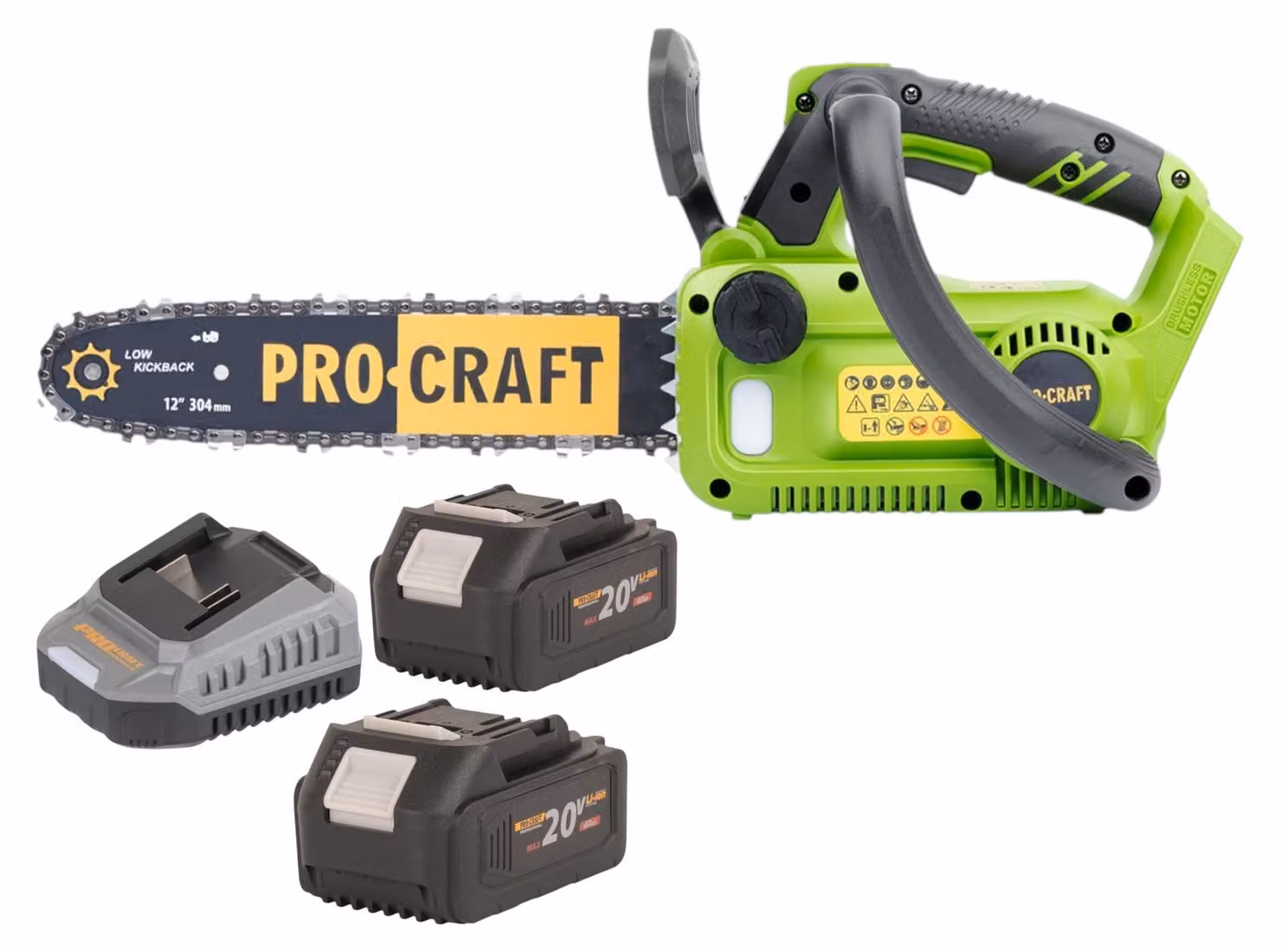 Motosega a batteria Procraft PKA42Libb 20 V 304 mm Brushless Solo - senza batteria, senza caricabatteria