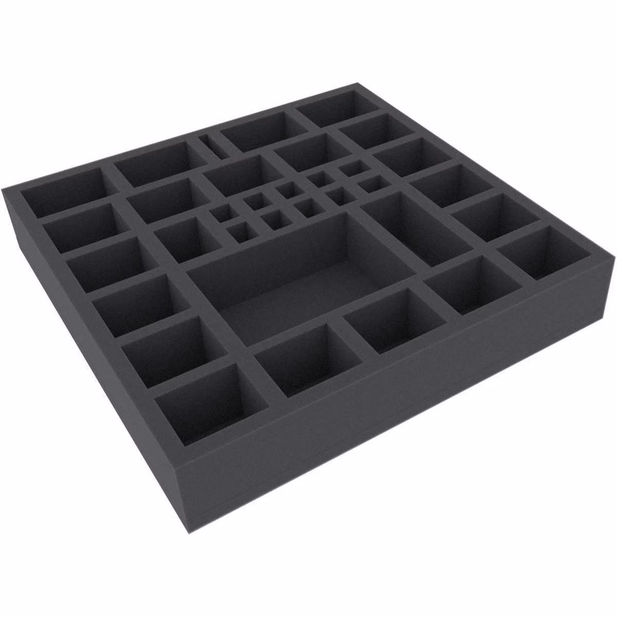 Inserto in schiuma con 34 scomparti, 290x290x50 mm, per giochi da tavolo
