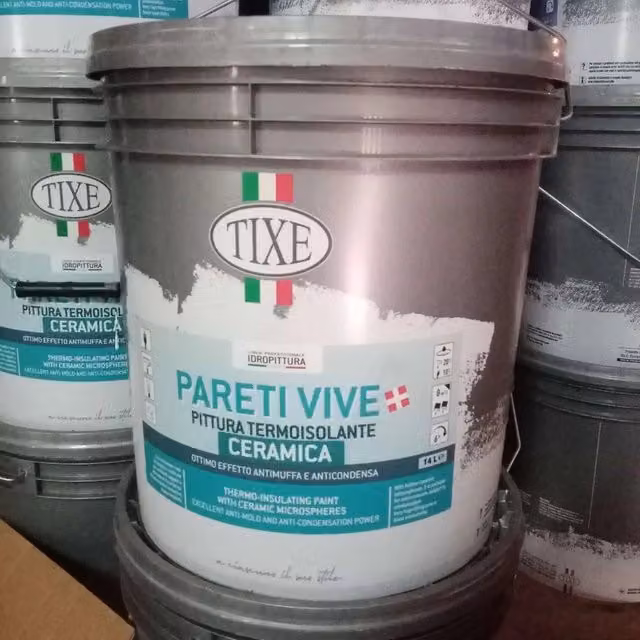 Tixe Pareti Vive 14 l Pittura Bianca Opaca Anticondensa Termoisolante in Ceramica con Antimuffa Lavabile