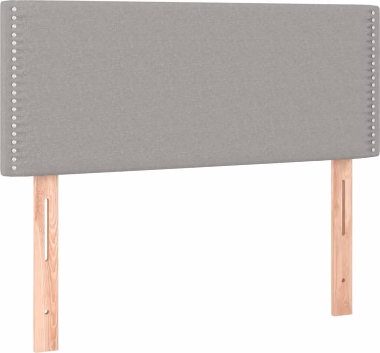 Testiera Grigio Chiaro 100x5x78/88 cm in Tessuto