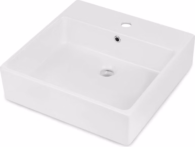 Temisto bianco - Lavabo in Vetroceramica da appoggio - 50x50 cm (CDT_6U5S)