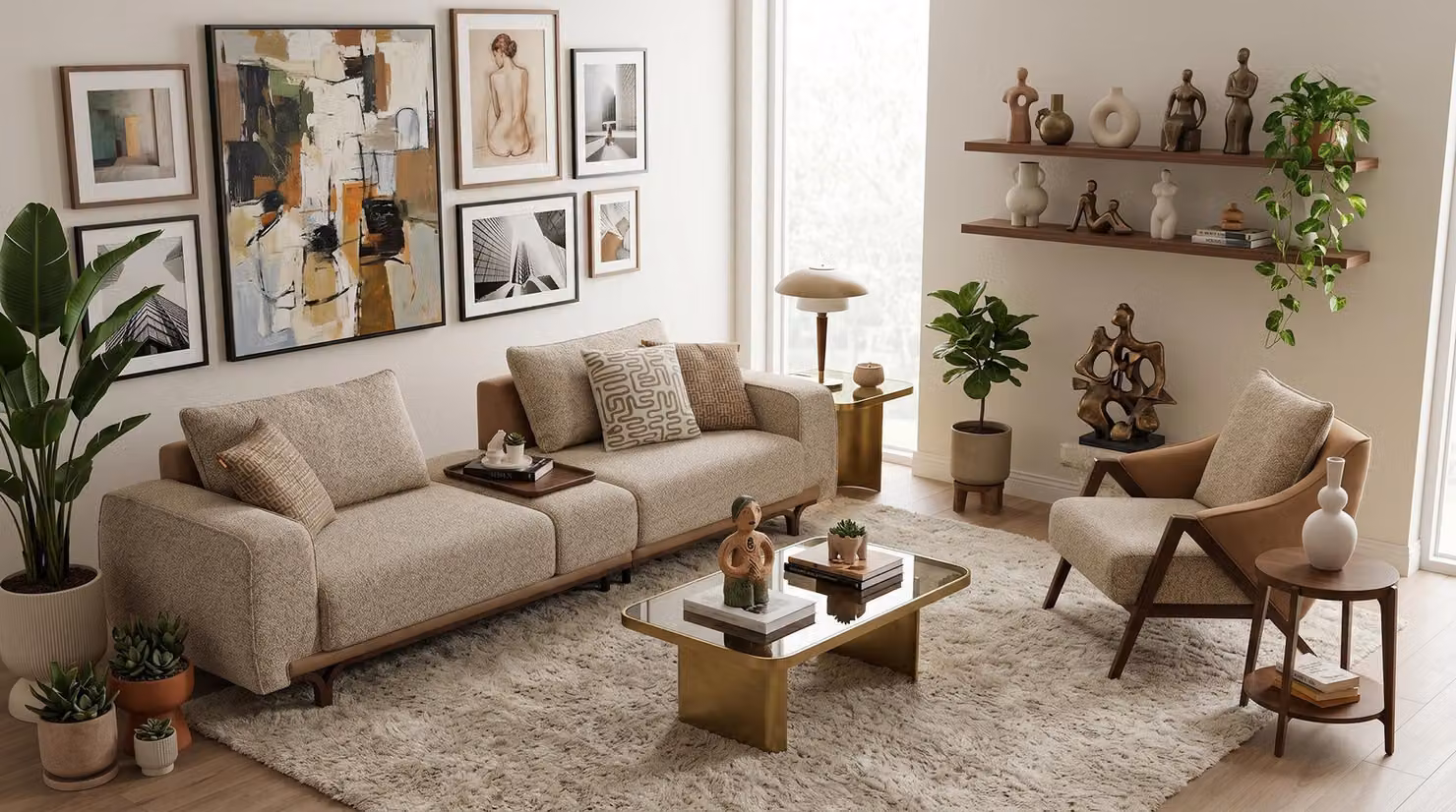 Wohnzimmer Set 3 Sitzer Sofa Sessel Modern Grau Zeitgenössisch