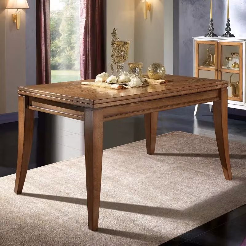 Tavolo rettangolare estensibile in legno di frassino color noce Mobili 2G L/P/H: 130 x 85 x 79 cm – 2