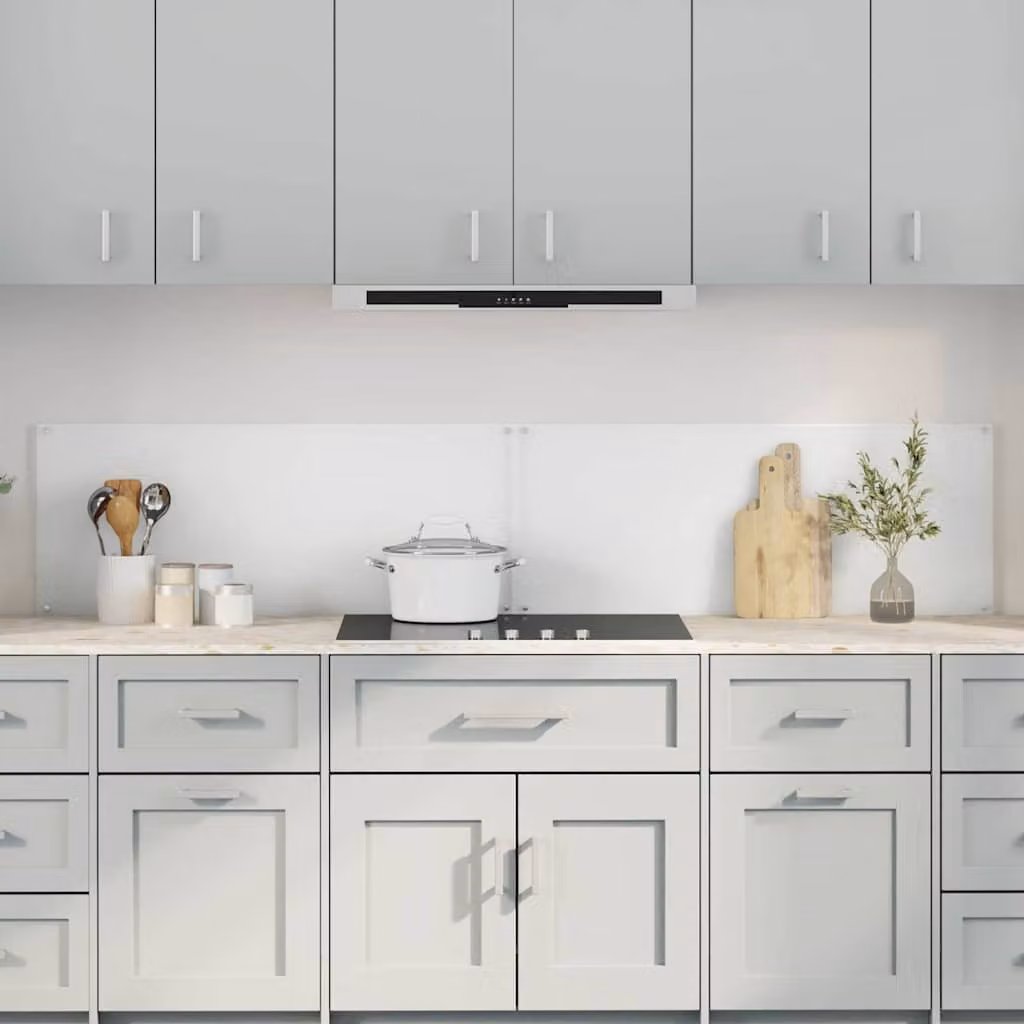 Set di 2 schienali da cucina in vetro vidaXL, colore trasparente, H: 100 cm, L: 40 cm