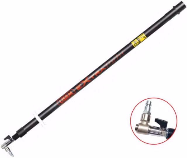 Asta di prolunga Extralight per abbacchiatori scuoiolive LISAM, colore nero, lunghezza 2 m