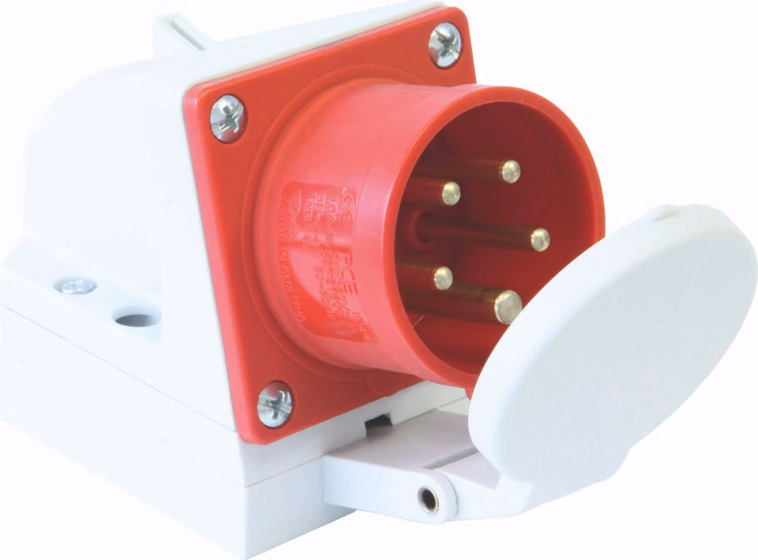 Spina CEE per apparecchi a parete 16A 5P 400V IP44