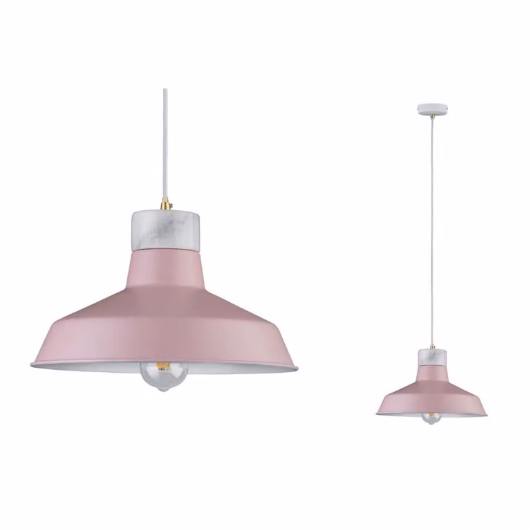 Lampada a sospensione Paulmann Nordic Disa, massimo 1x20W, attacco E27, rosa/bianco opaco, 230V, metallo/marmo