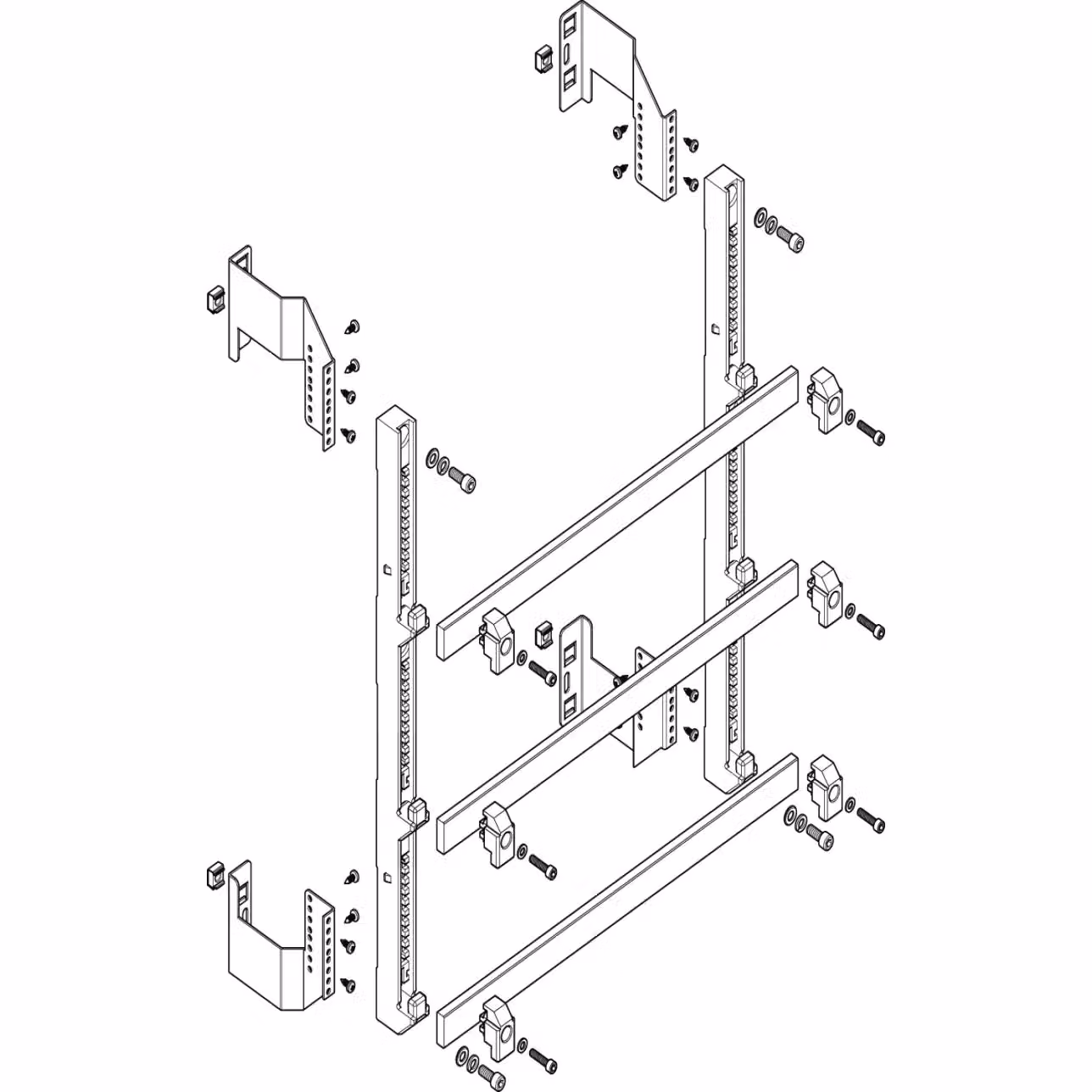 Modulo barra collettrice ABN piatto 2FB/5RE 185 mm con CU 30x10 mm, a 3 poli, EBM 150 mm MFSC25963