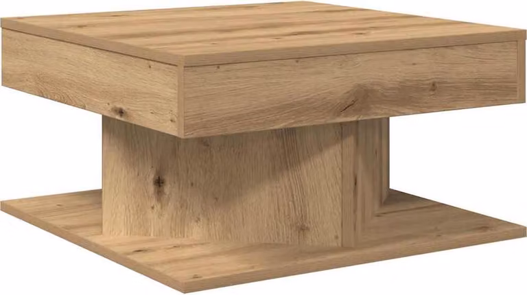 Tavolino Salotto Rovere Artigianale 55x55x30 cm in Truciolato
